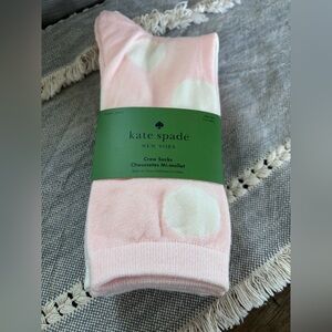 kate spade 3pk Soft Pink Polka Dot Crew Socks